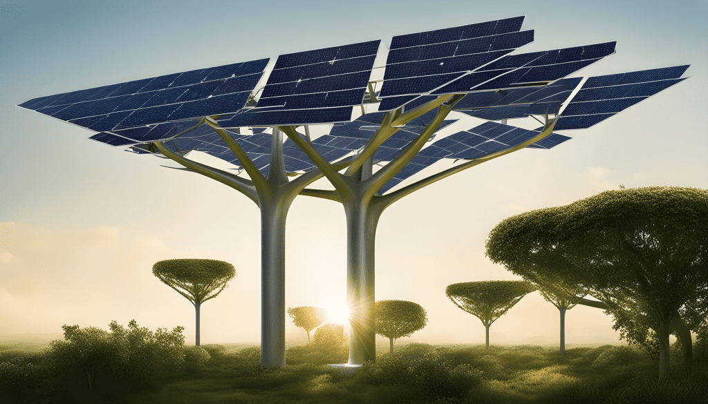 Futuristic solar trees